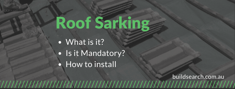 What is roof sarking? Title