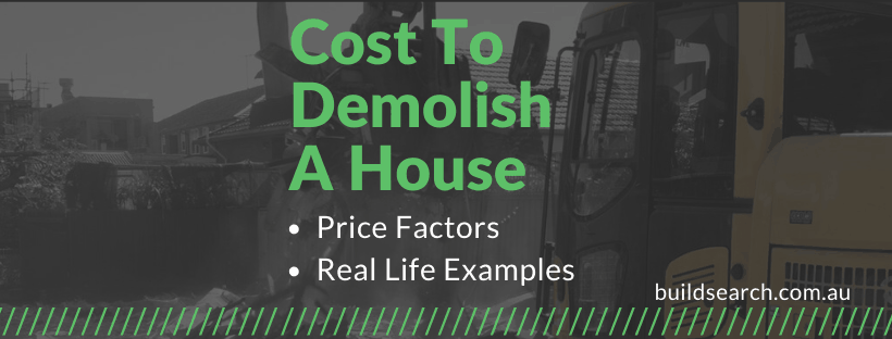 how much does it cost to demolish a house in australia