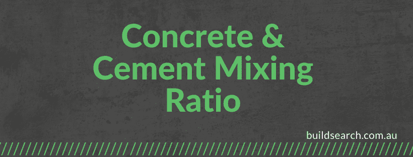 concrete and cement mix ratio